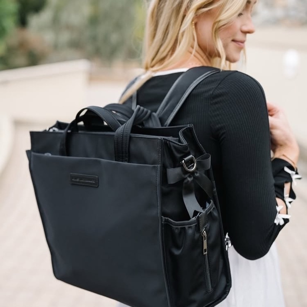 NWT Black Nylon Megan Tote Glass Ladder & Co. - Picture 8 of 12
